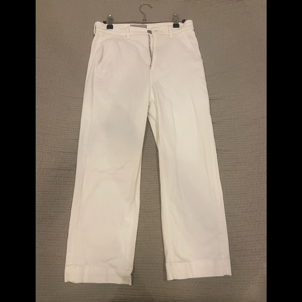 Everlane straight leg white jeans